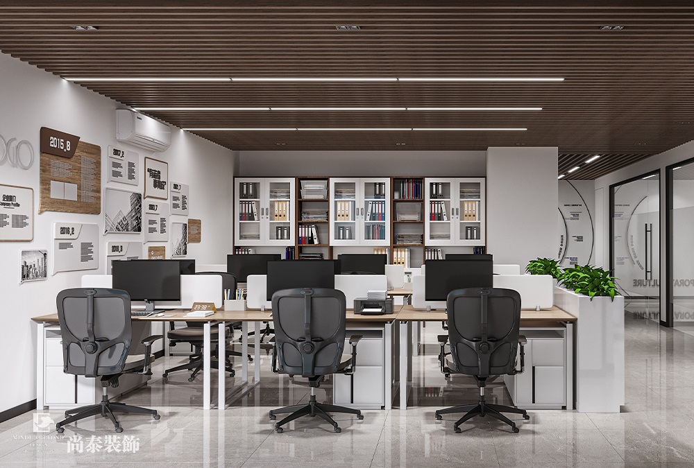 深圳龍崗辦公室設(shè)計(jì)案例:250平米機(jī)械電子公司