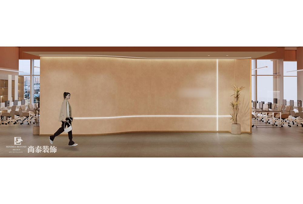 深圳龍崗仁恒夢公園寫字樓1200平米辦公室裝修設(shè)計案例