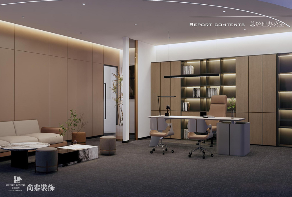 深圳龍崗仁恒夢公園寫字樓1200平米辦公室裝修設(shè)計案例