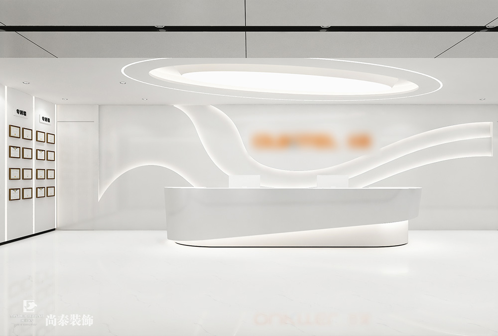 深圳龍華鴻榮源天俊寫字樓1400平米智能科技公司辦公室裝修設(shè)計