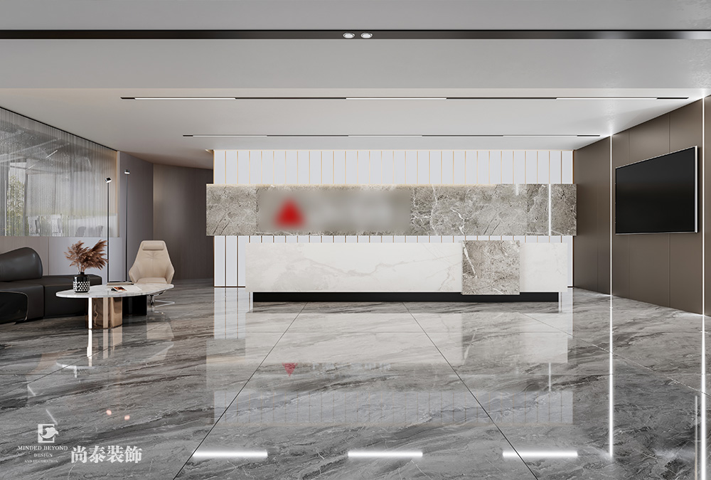 深圳羅湖金田大廈寫字樓600平米電梯公司辦公室翻新裝修設(shè)計