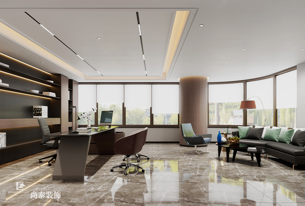 深圳羅湖金田大廈寫字樓600平米電梯公司辦公室翻新裝修設(shè)計