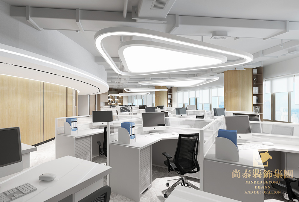 深圳羅湖金田大廈寫字樓600平米電梯公司辦公室翻新裝修設(shè)計